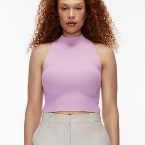 NWOT Aritzia Babaton High Neck Cropped Tank in Lyrical Lilac